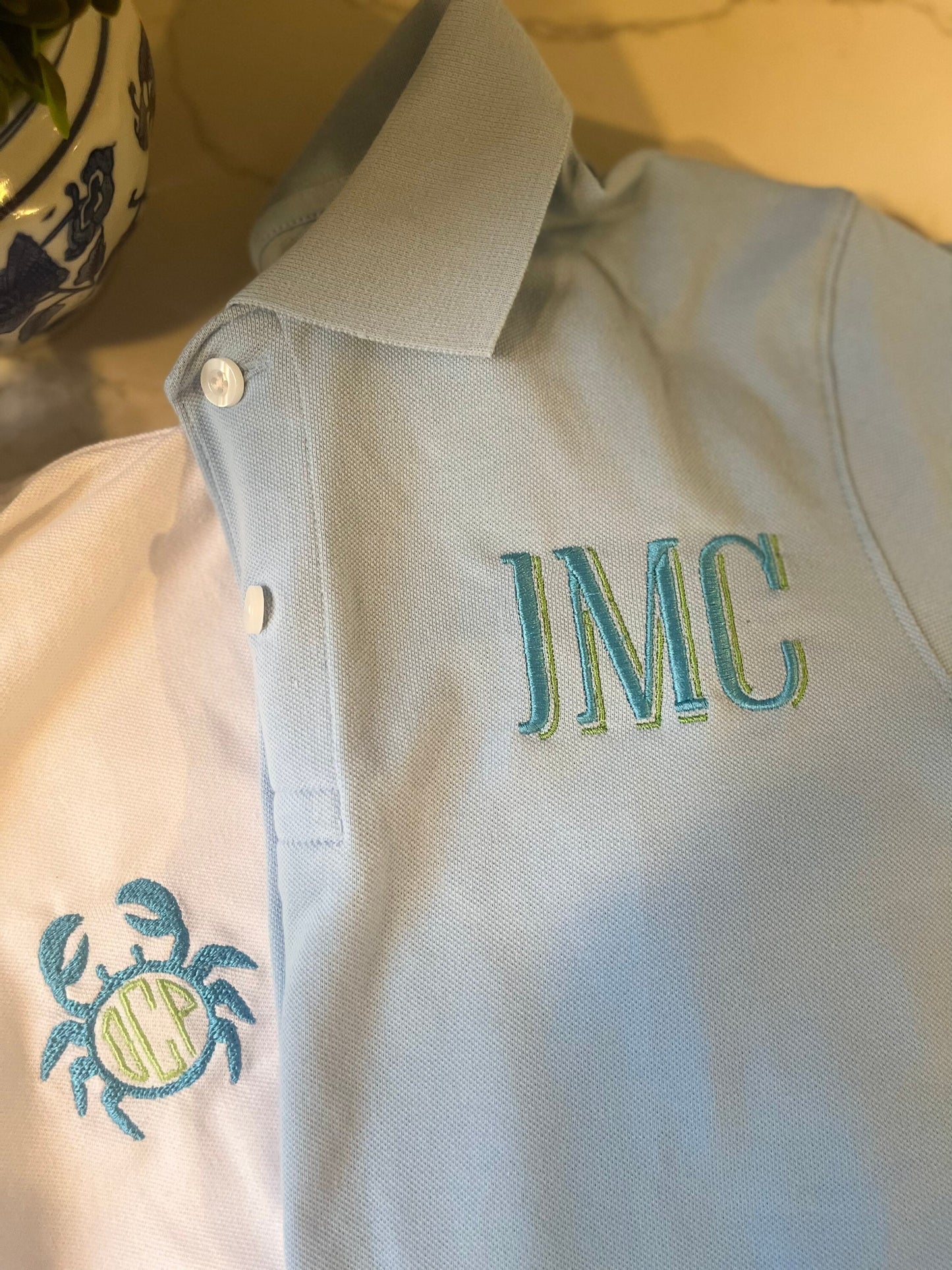 Boy's Monogrammed Polo Shirt: Personalized Cotton Pique Dress Shirt