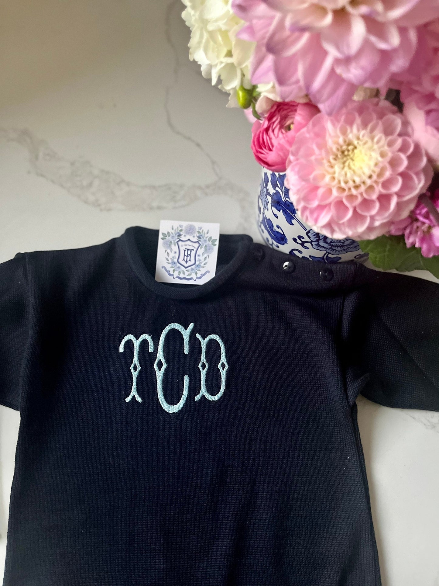 Rollneck Monogrammed Knit Sweater | Child's Personalized Sweater | Baby Gift | Classic Preppy Sweater | Long Sleeve Embroidered Pullover