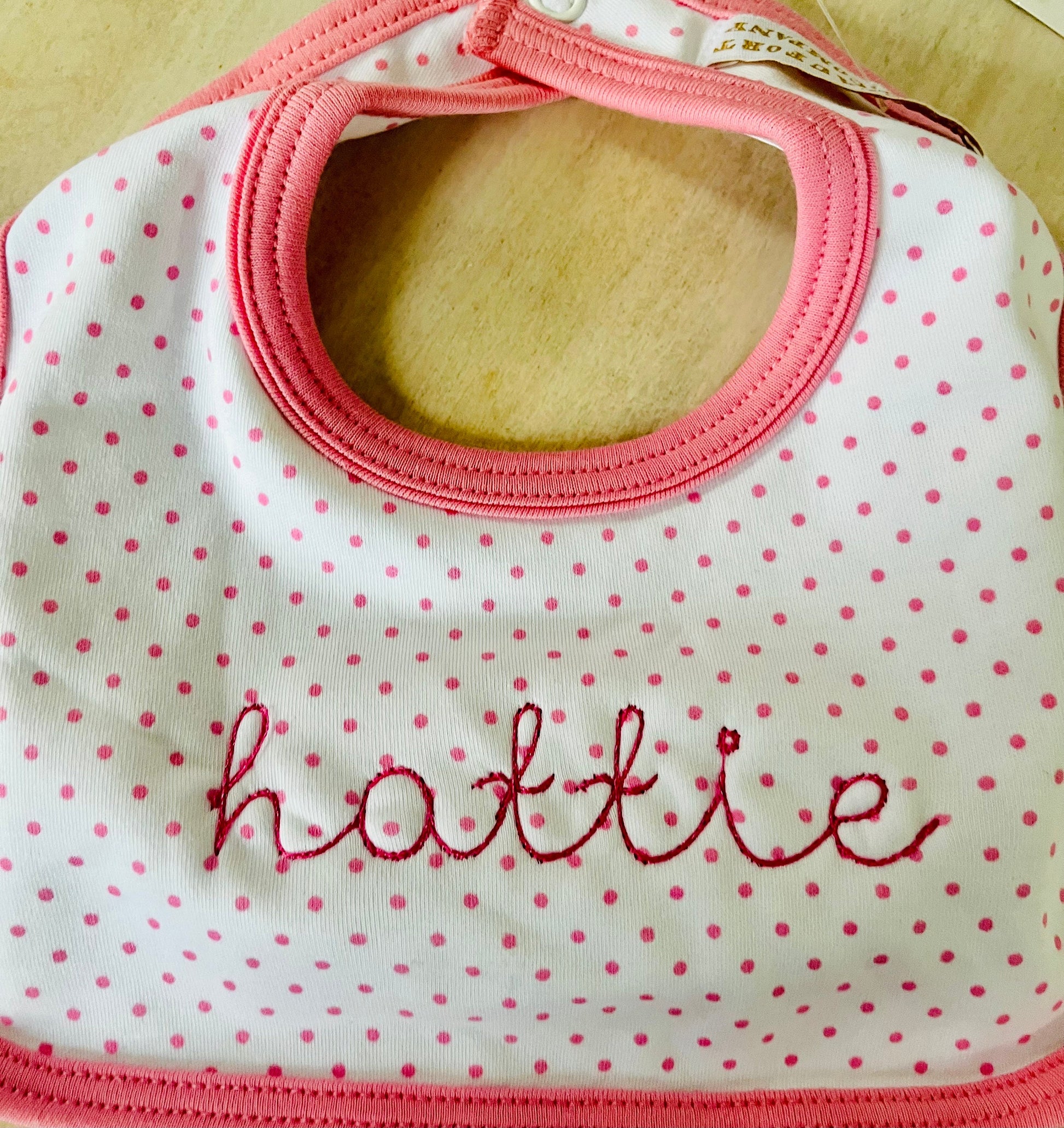 Monogrammed Baby Bib: Personalized Newborn Gift