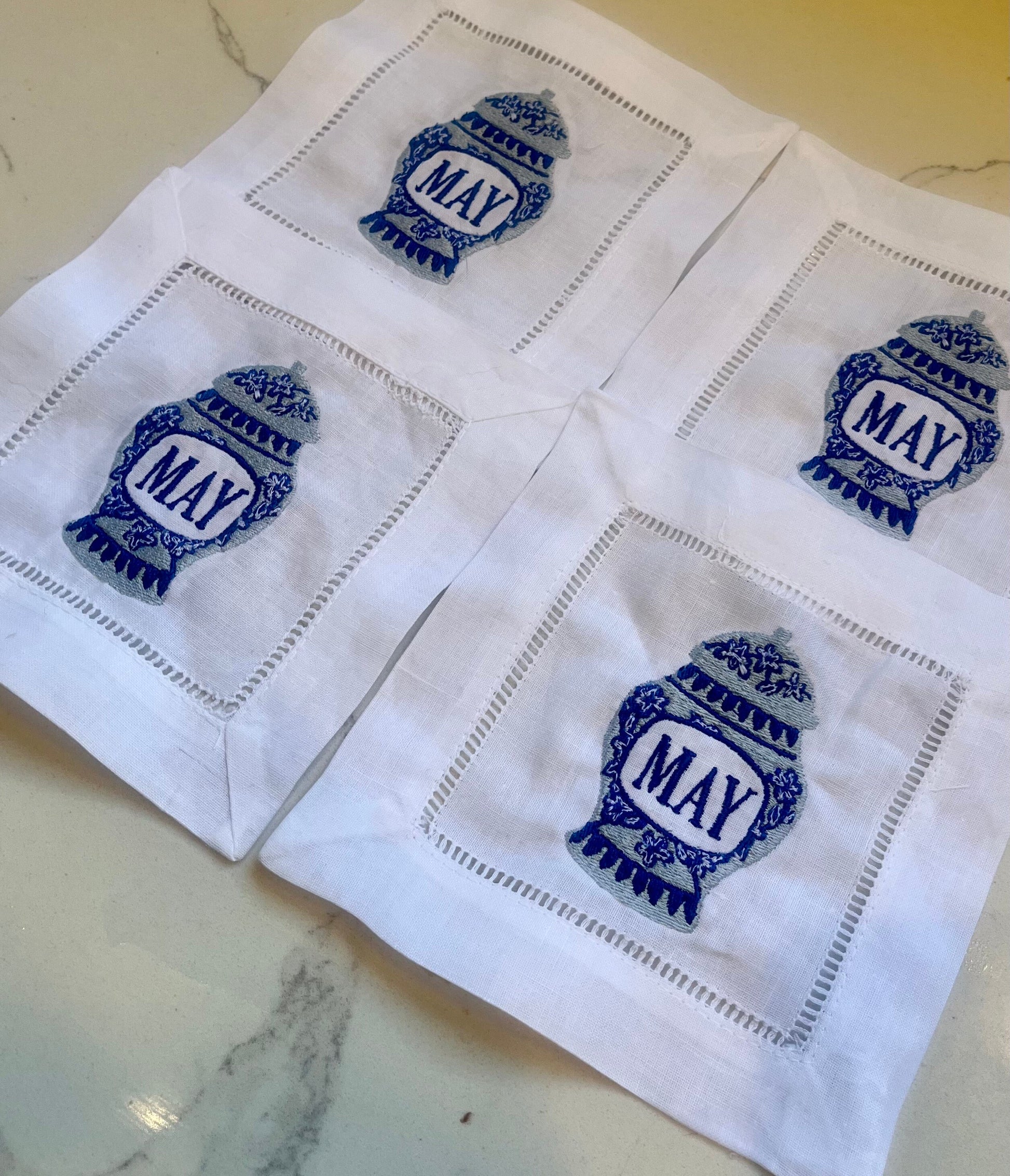 Monogrammed Embroidered Linen Cocktail Napkins, Linen Drink Napkin, Bar Cart Napkin, Embroidered Hostess Gift, Monogrammed Housewarming Gift