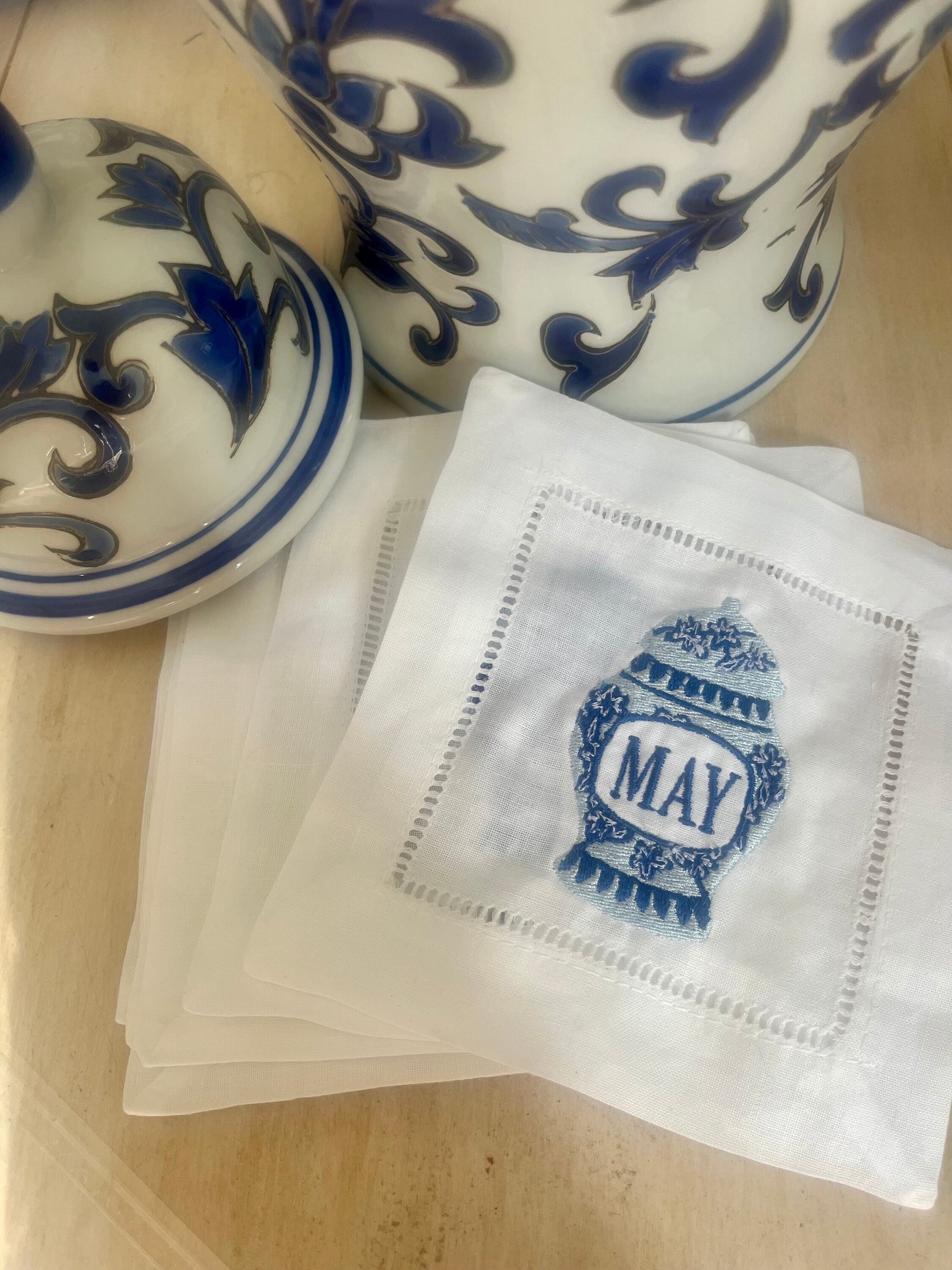 Monogrammed Embroidered Linen Cocktail Napkins, Linen Drink Napkin, Bar Cart Napkin, Embroidered Hostess Gift, Monogrammed Housewarming Gift