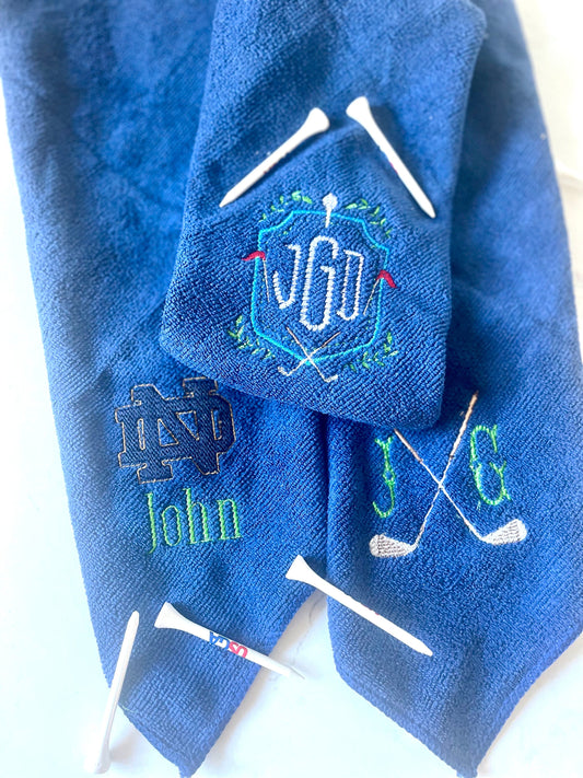 Personalized Golf Towels, Monogrammed Golf Towel, Embroidered Golf Towel, Custom Golf Gift, Golf Gifts for Men, Father's Day, Bachelor Party