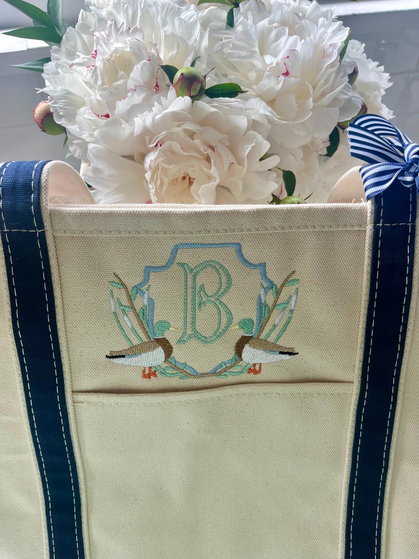 Monogrammed Large Tote Bag, Personalized Canvas Boat Tote Bag, Custom Beach Bag, Personalized Diaper Bag, Pet Bag, Monogram Beach Bag