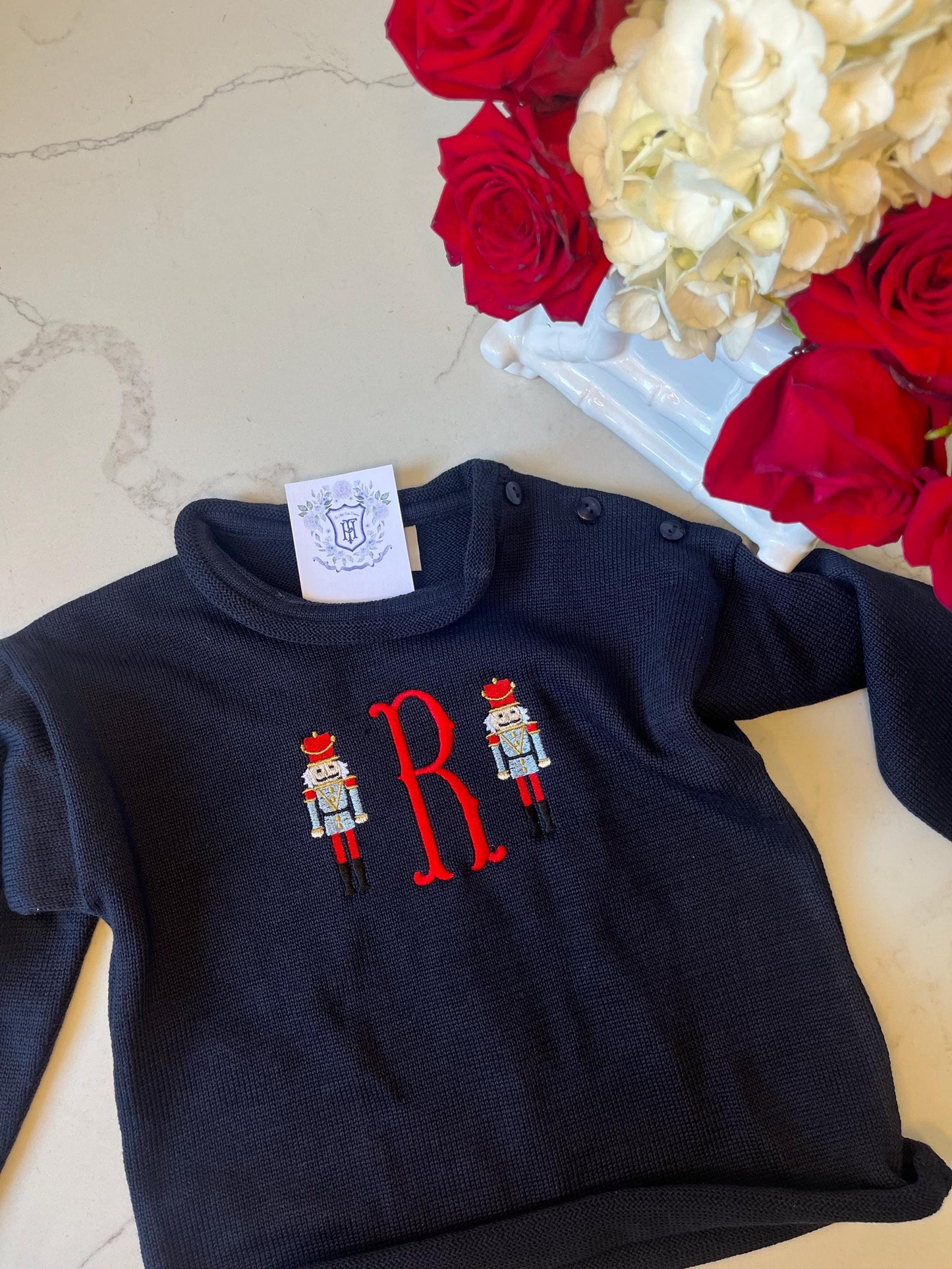 Christmas Monogrammed Rollneck Sweater | Personalized Sweater | Christmas Monogram Shirt | Nutcracker Sweater| Personalized Christmas Outfit