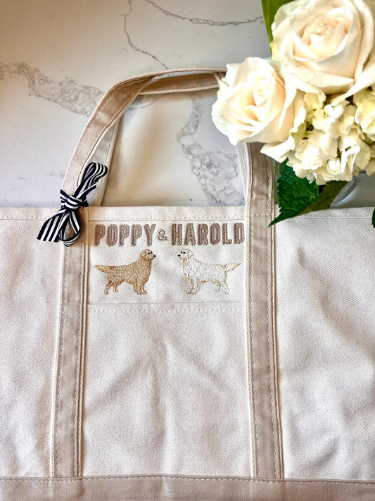 Monogrammed Pet Tote Bag: Personalized Dog Travel Kennel Bag