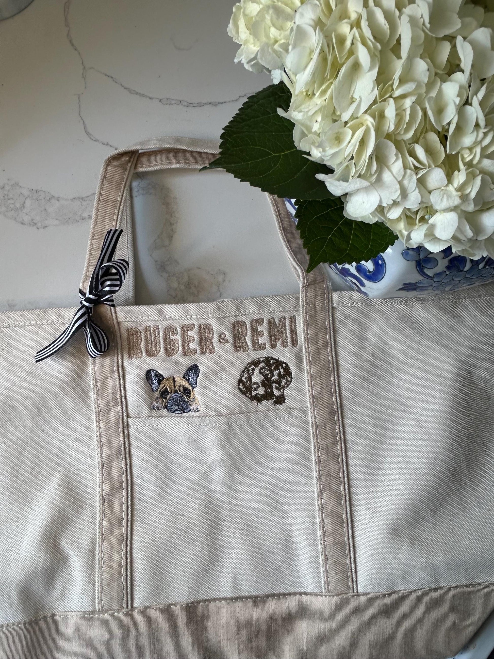 Monogrammed Pet Tote Bag: Personalized Dog Travel Kennel Bag