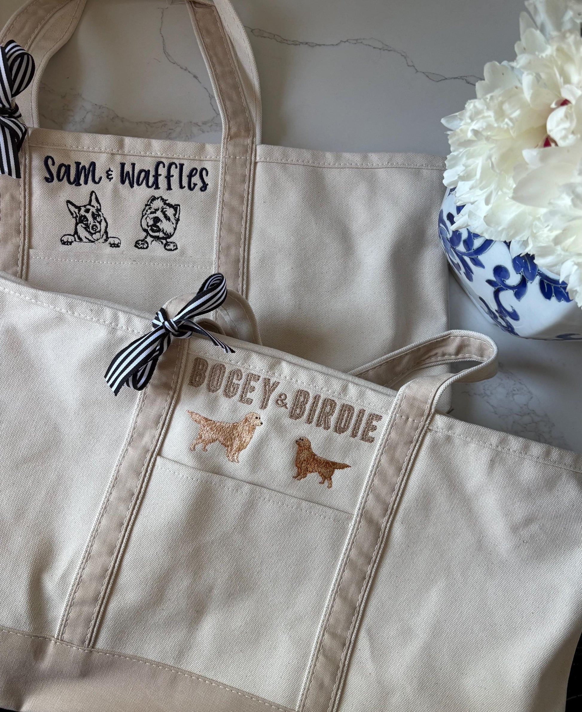 Monogrammed Pet Tote Bag: Personalized Dog Travel Kennel Bag