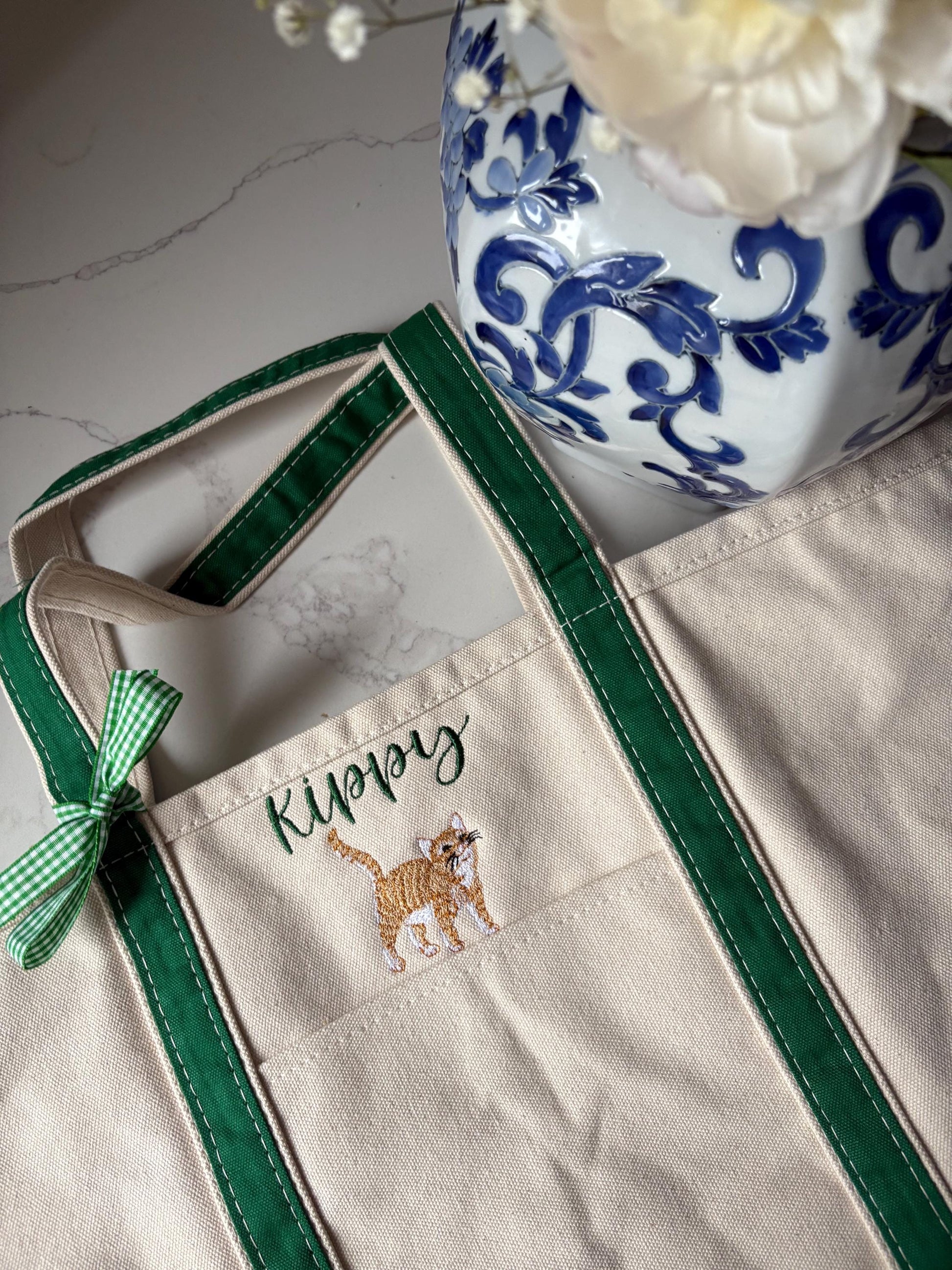 Monogrammed Large Pet Tote Bag, Personalized Canvas Cat Tote Bag, Custom Cat Bag, Personalized Pet Bag, Pet Bag, Monogram Pet Bag