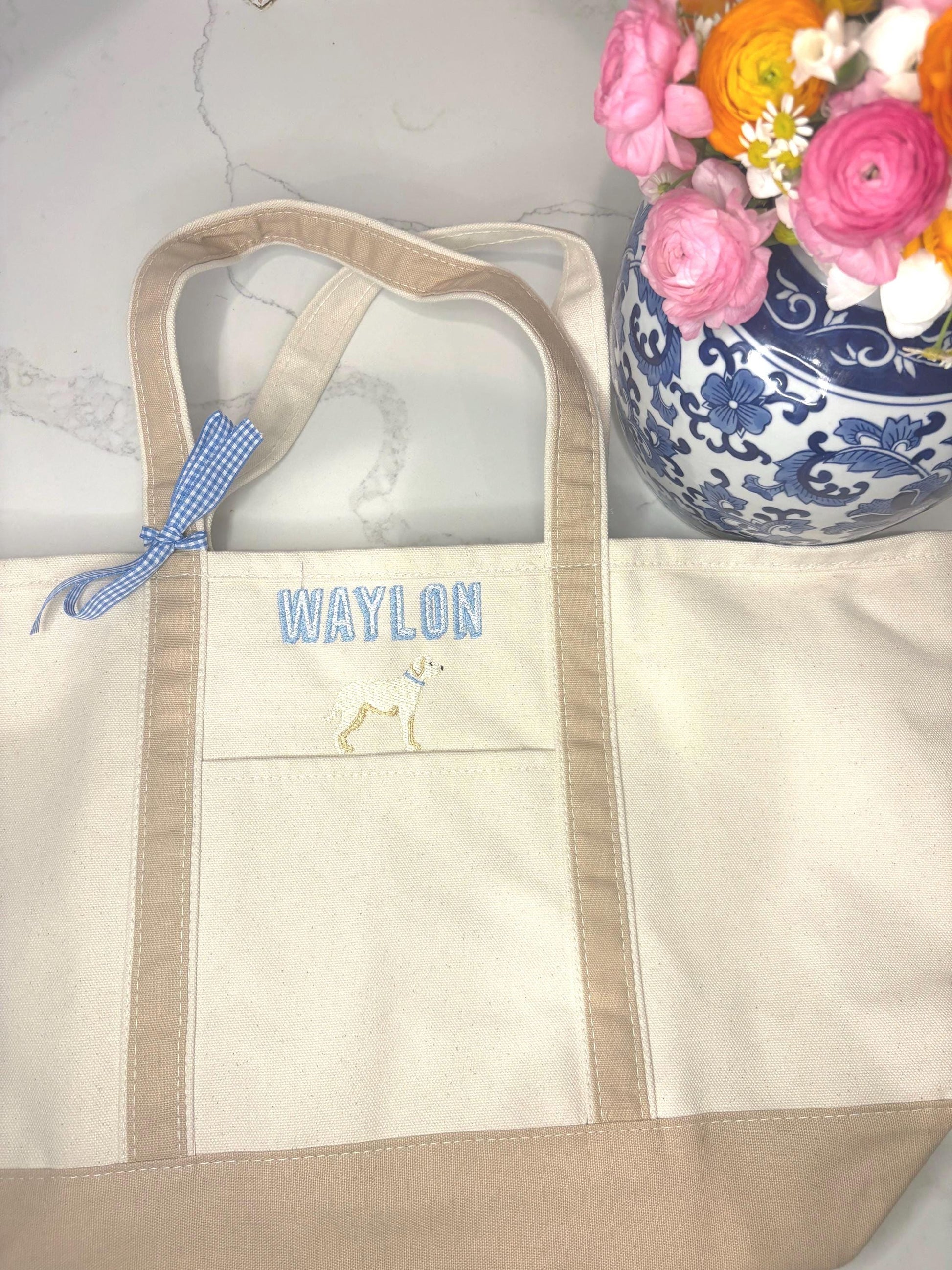 Monogrammed Pet Tote Bag: Personalized Dog Travel Kennel Bag