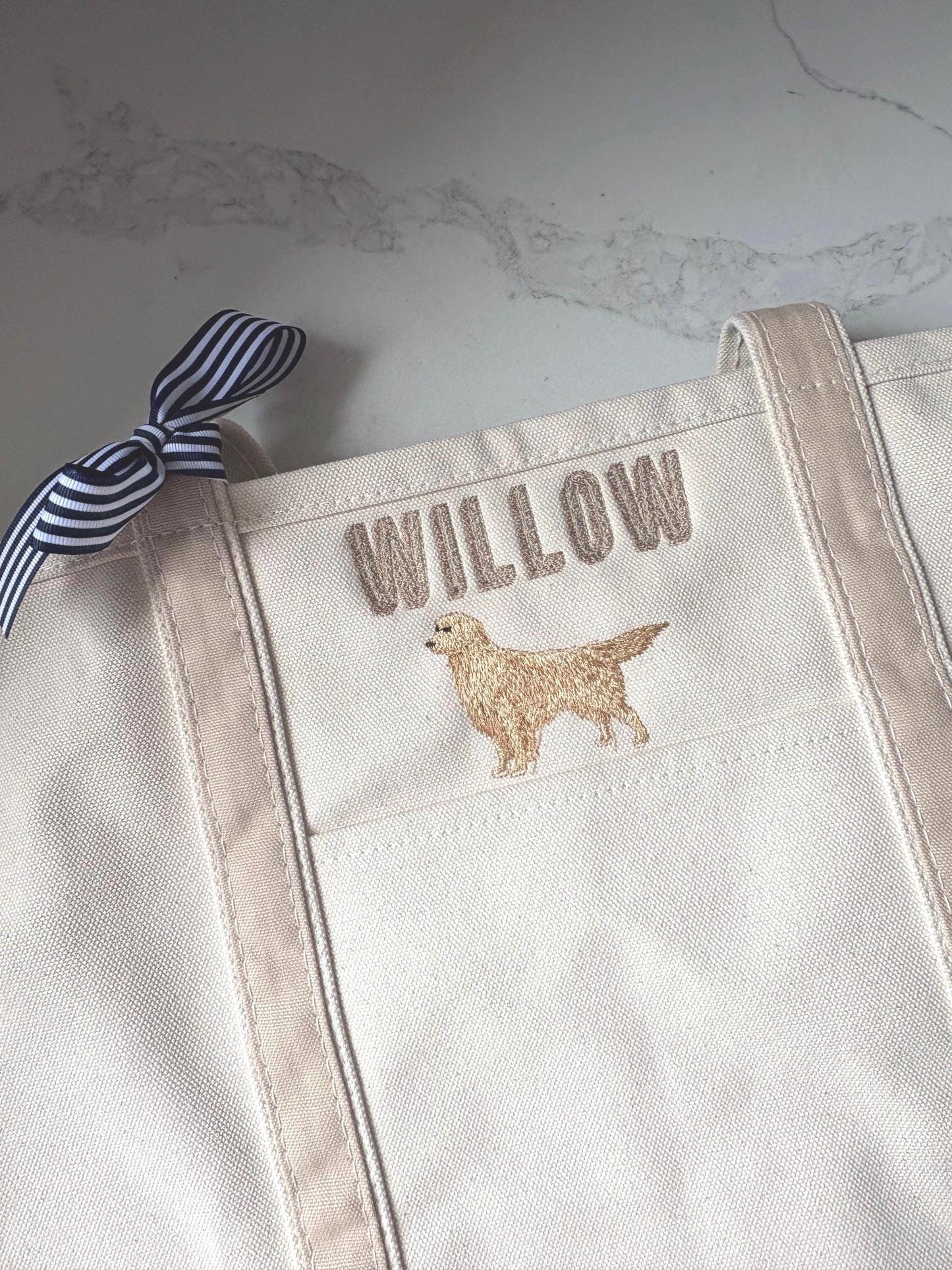 Monogrammed Pet Tote Bag: Personalized Dog Travel Kennel Bag