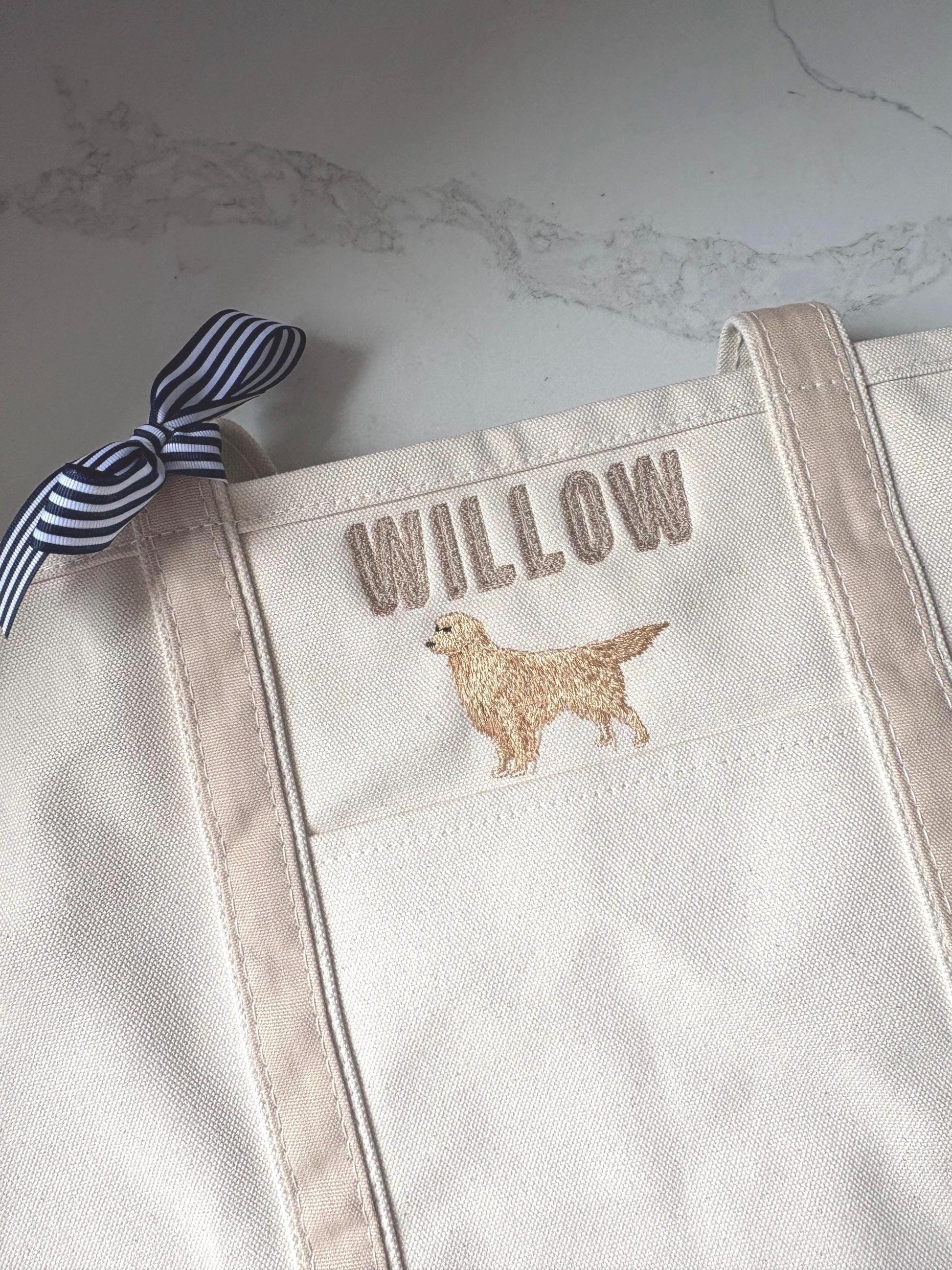 Monogrammed Pet Tote Bag: Personalized Dog Travel Kennel Bag