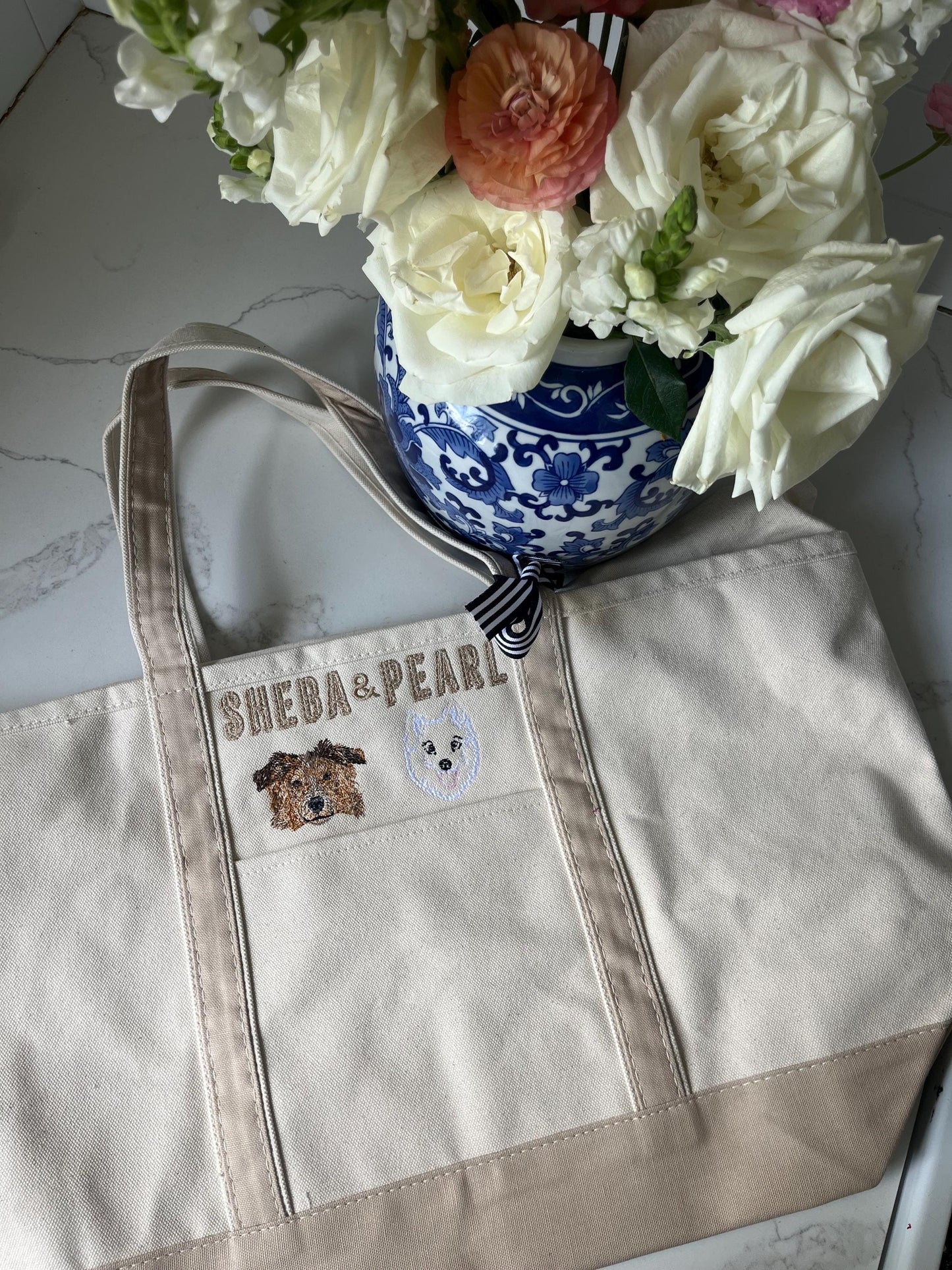 Monogrammed Pet Tote Bag: Personalized Dog Travel Kennel Bag